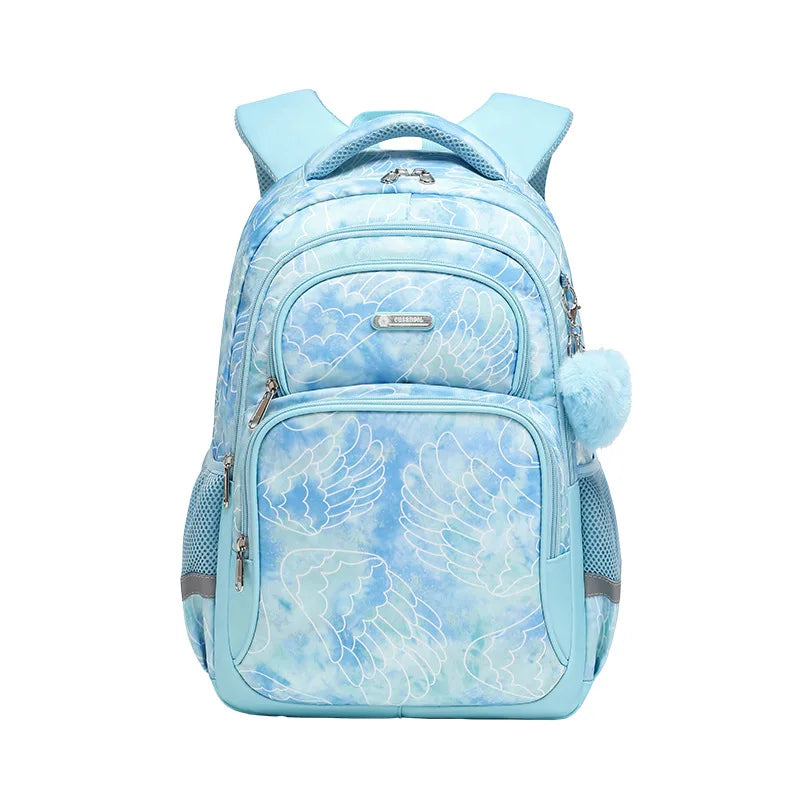 Primary School Backpack Students Schoolbag Polyester Waterproof Cartoon Pattern Boys Large Capacity Children Backpack