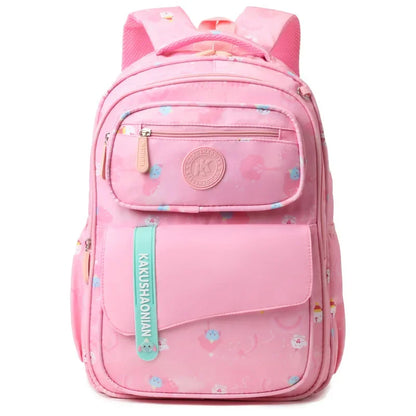 Primary School Students Schoolbag Backpack for Girls Lightweight Waterproof Kids Backpack Large Capacity Book Bag for Grades 3-6