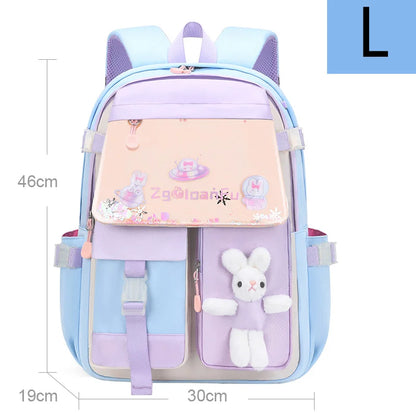 Princess Girl Cut Backpacks Rabbit School Bags for Girls Schoolbags Children Waterproof Backpack Kids Bookbag Knapsack Mochilas
