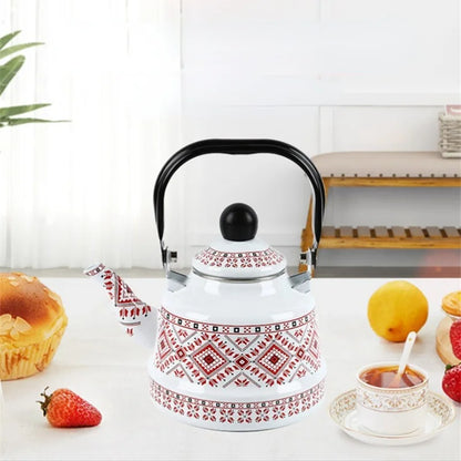 Printed Kettle Body Enameled Kettle Coffee Milk Tea Pot Household Water Kettles Cooker Universal Teapot Kettle for Gas Stoves