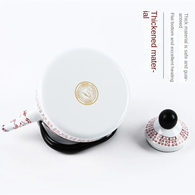 Printed Kettle Body Enameled Kettle Coffee Milk Tea Pot Household Water Kettles Cooker Universal Teapot Kettle for Gas Stoves