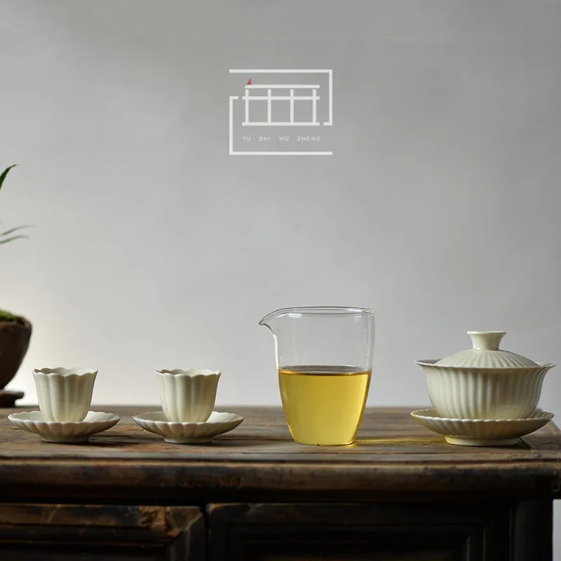 Private Customize Chinese Tea Set Tea Set Ceramic Portable Teapot Set Travel Gaiwan Tea Cups of Tea Ceremony Teacup Fine Gifts