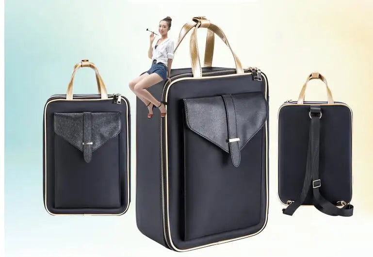 Professional Makeup Handbag Organizer Bag cosmetic suitcase Bursh Makeup Bag 5 Layers Travel Makeup Backpack Large Cosmetic Bag