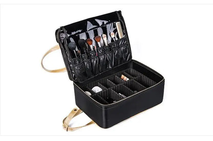 Professional Makeup Handbag Organizer Bag cosmetic suitcase Bursh Makeup Bag 5 Layers Travel Makeup Backpack Large Cosmetic Bag