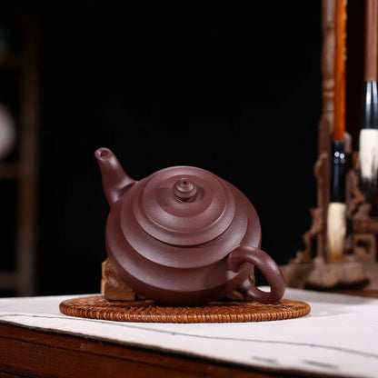 Promotion Chinese Tea Set puer black tea and oolong ltea pot Hot sales yixing teapot clay handmade 250ml Curling Purple Clay Pot