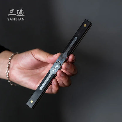 Pry Tea Knife Chiyun Non-Damascus Refined Pattern Steel Tea Needle Tea Awl Black Brick Tea Pu'er Tea Utensils