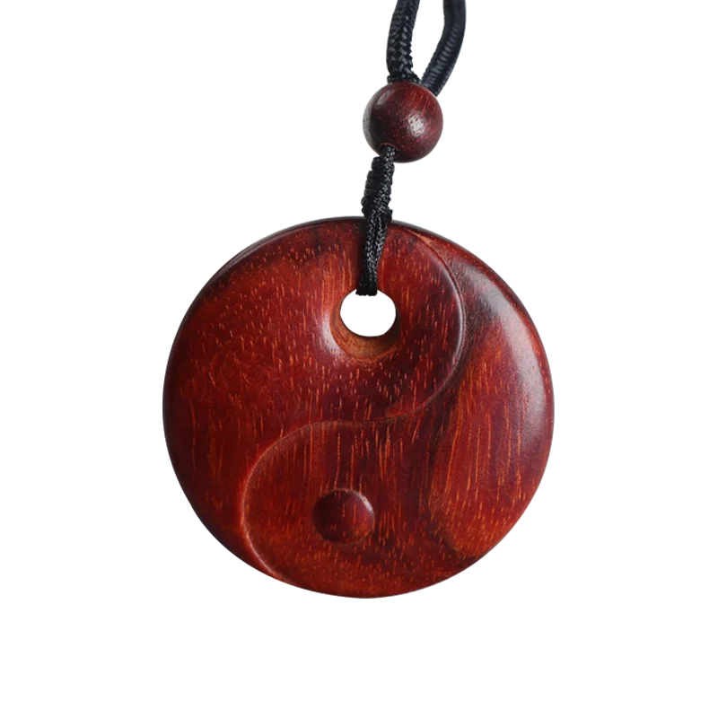 Pterocarpus santalinus 4cm Traditional Chinese Lucky buckle Real Wood Pendant Bag Pendant Car Hanging Mascot