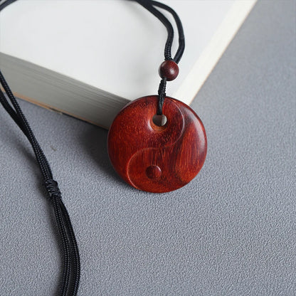 Pterocarpus santalinus 4cm Traditional Chinese Lucky buckle Real Wood Pendant Bag Pendant Car Hanging Mascot