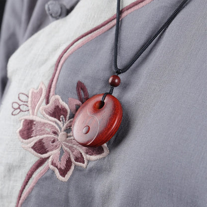 Pterocarpus santalinus 4cm Traditional Chinese Lucky buckle Real Wood Pendant Bag Pendant Car Hanging Mascot