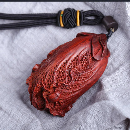 Pterocarpus santalinus Wood Statue Plant Sculpture  Real Wood  Wood Statue Bag Pendant  Lucky Collection  Feng Shui Home Décor