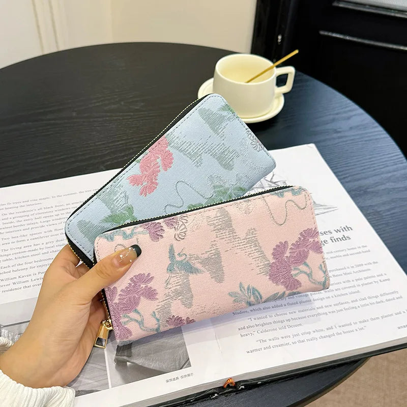 Pu Leather Women Wallets Women Purses Fashion Long Zipper Women's Wallet Money Coin Holder Female Long Purse Female Purse Zipper