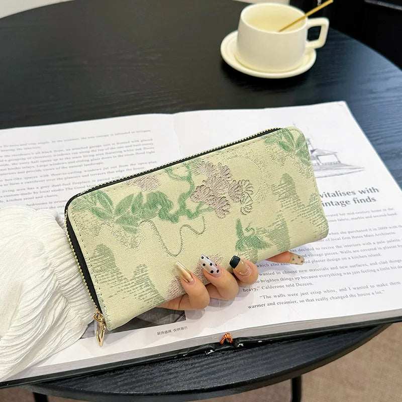Pu Leather Women Wallets Women Purses Fashion Long Zipper Women's Wallet Money Coin Holder Female Long Purse Female Purse Zipper