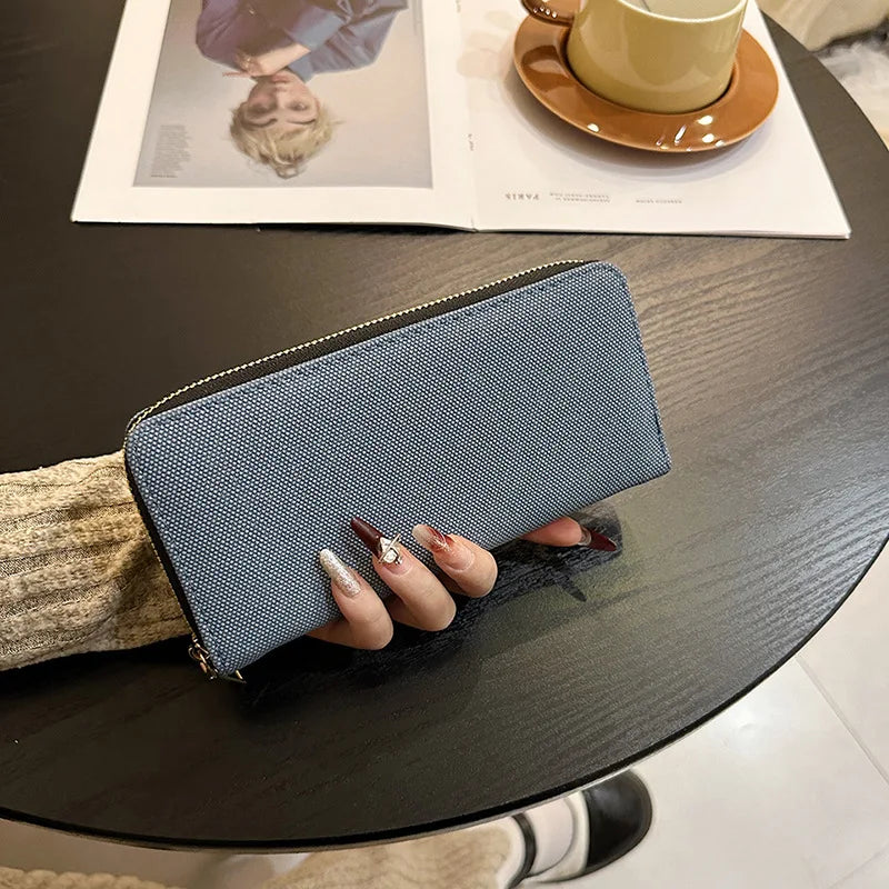 Pu Leather Women Wallets Women Purses Fashion Long Zipper Women's Wallet Money Coin Holder Female Long Purse Female Purse Zipper
