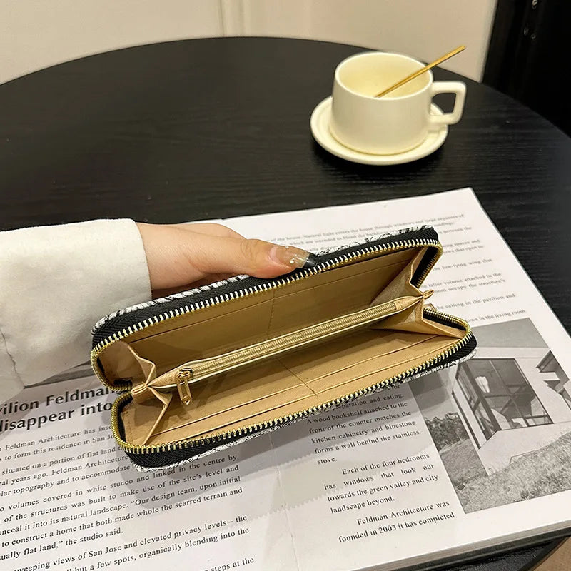 Pu Leather Women Wallets Women Purses Fashion Long Zipper Women's Wallet Money Coin Holder Female Long Purse Female Purse Zipper