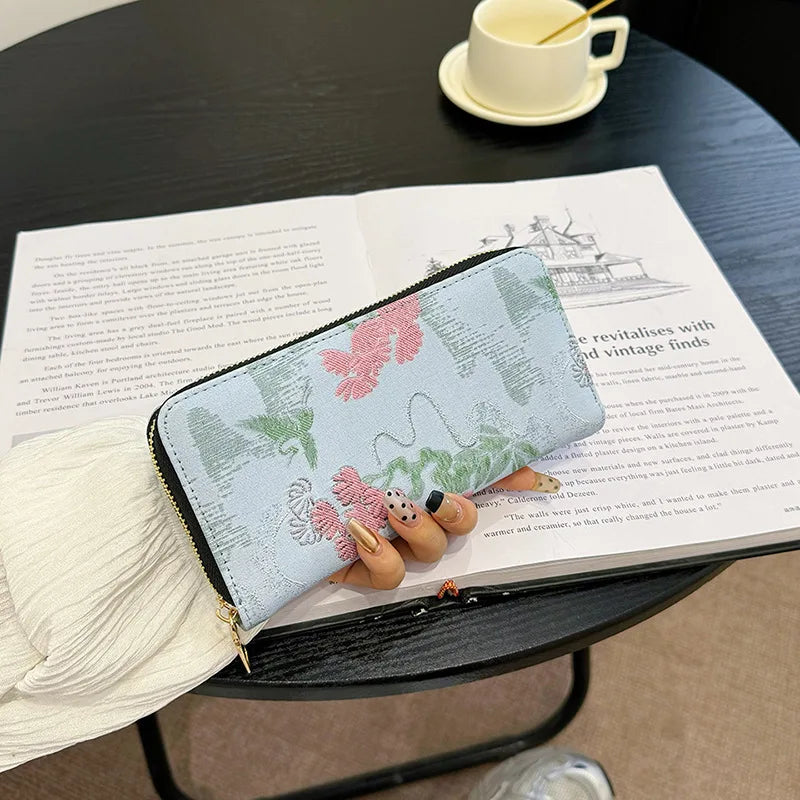 Pu Leather Women Wallets Women Purses Fashion Long Zipper Women's Wallet Money Coin Holder Female Long Purse Female Purse Zipper