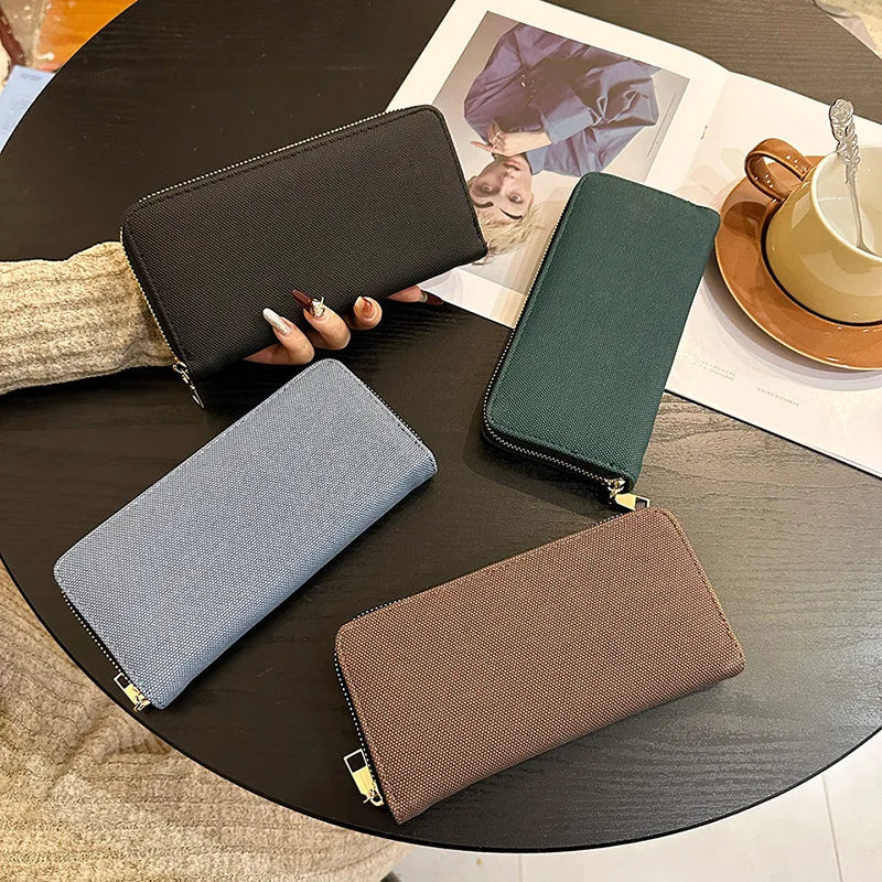 Pu Leather Women Wallets Women Purses Fashion Long Zipper Women's Wallet Money Coin Holder Female Long Purse Female Purse Zipper