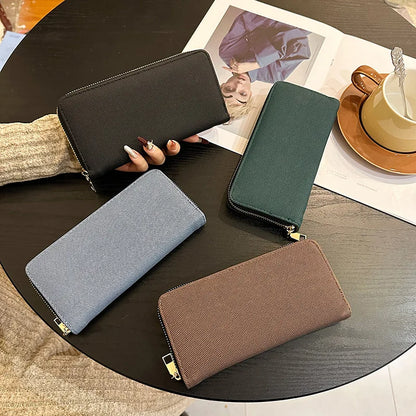 Pu Leather Women Wallets Women Purses Fashion Long Zipper Women's Wallet Money Coin Holder Female Long Purse Female Purse Zipper