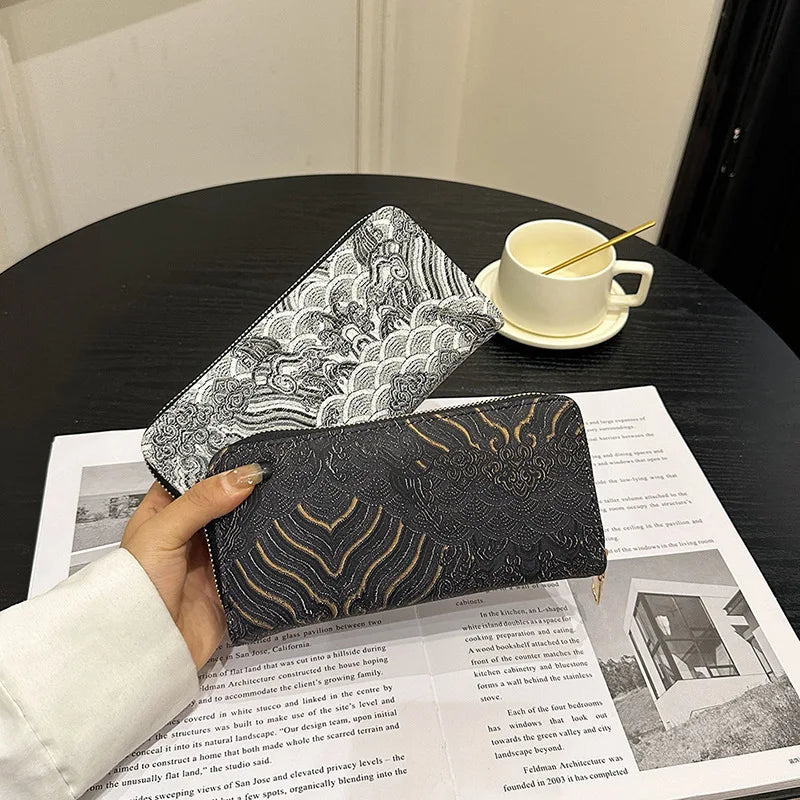 Pu Leather Women Wallets Women Purses Fashion Long Zipper Women's Wallet Money Coin Holder Female Long Purse Female Purse Zipper