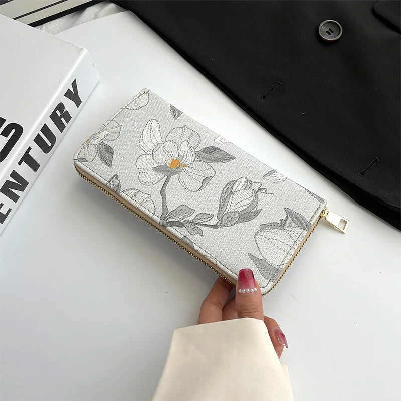 Pu Leather Women Wallets Women Purses Fashion Long Zipper Women's Wallet Money Coin Holder Female Long Purse Female Purse Zipper