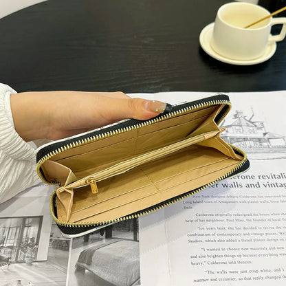 Pu Leather Women Wallets Women Purses Fashion Long Zipper Women's Wallet Money Coin Holder Female Long Purse Female Purse Zipper