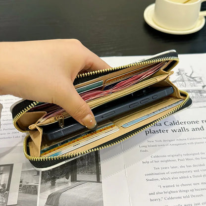 Pu Leather Women Wallets Women Purses Fashion Long Zipper Women's Wallet Money Coin Holder Female Long Purse Female Purse Zipper