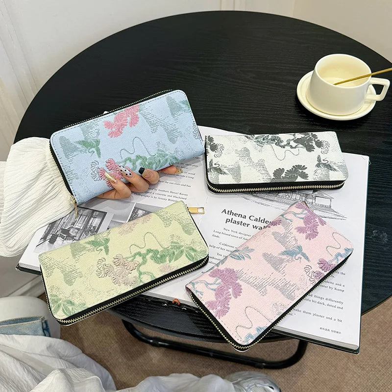 Pu Leather Women Wallets Women Purses Fashion Long Zipper Women's Wallet Money Coin Holder Female Long Purse Female Purse Zipper