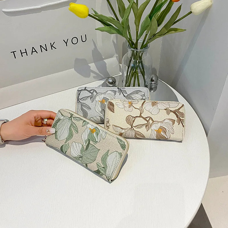 Pu Leather Women Wallets Women Purses Fashion Long Zipper Women's Wallet Money Coin Holder Female Long Purse Female Purse Zipper
