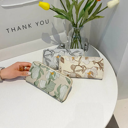 Pu Leather Women Wallets Women Purses Fashion Long Zipper Women's Wallet Money Coin Holder Female Long Purse Female Purse Zipper