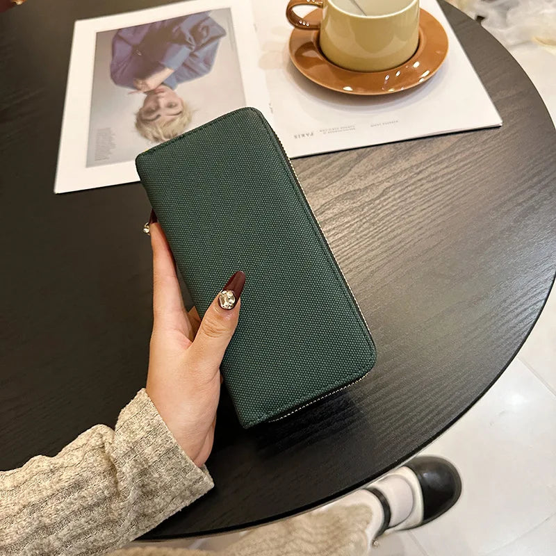 Pu Leather Women Wallets Women Purses Fashion Long Zipper Women's Wallet Money Coin Holder Female Long Purse Female Purse Zipper