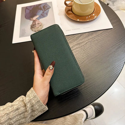 Pu Leather Women Wallets Women Purses Fashion Long Zipper Women's Wallet Money Coin Holder Female Long Purse Female Purse Zipper