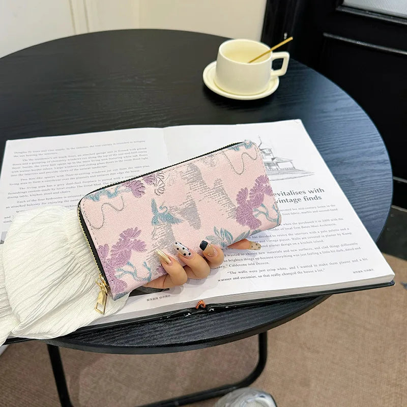 Pu Leather Women Wallets Women Purses Fashion Long Zipper Women's Wallet Money Coin Holder Female Long Purse Female Purse Zipper