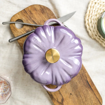 Pumpkin Enamel Stew Sets of Pot and Pans Iron Casserole Pots Multi -functional Home Glass Pan for Cooking Kitchenware Set