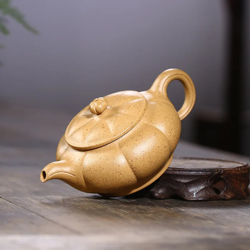 Pumpkin Purple Clay Pot Factory Wholesale Rain Medium Sand Raw Ore Sesame Segment Mud Tendon Bag Han Yun Pot Factory One Piece D