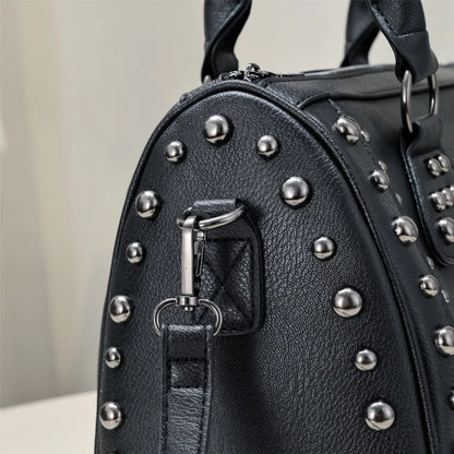 Punk Handbag Large Capacity Rivet Skull Bag Versatile Shoulder Bag for Women