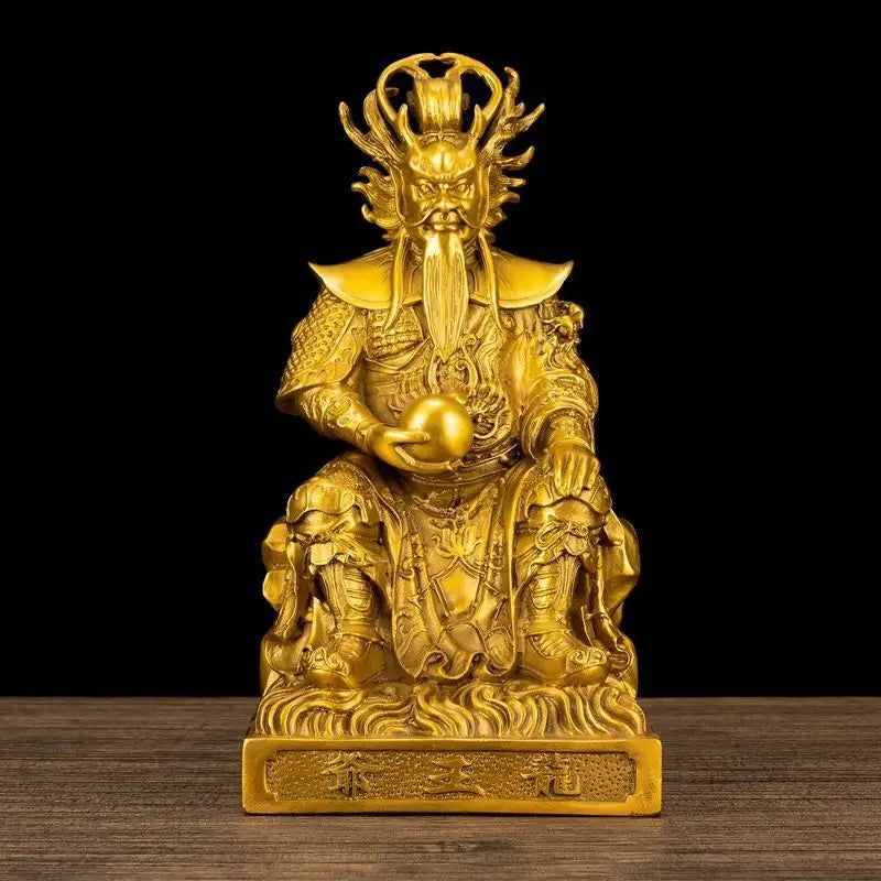 Pure Brass Statue of The Dragon King East Sea Dragon King Bronze Statue Home Living Room Offerings Buddha Feng Shui Crafts