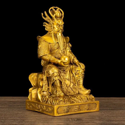 Pure Brass Statue of The Dragon King East Sea Dragon King Bronze Statue Home Living Room Offerings Buddha Feng Shui Crafts