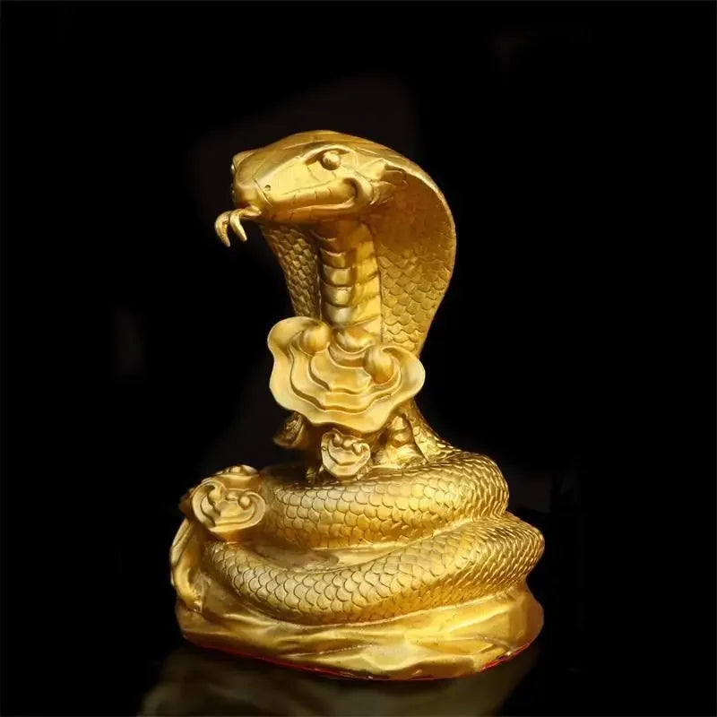 Pure Copper Animal Cobra Ornaments Zodiac Snake Crafts Home Living Room Feng Shui Decoration Crafts