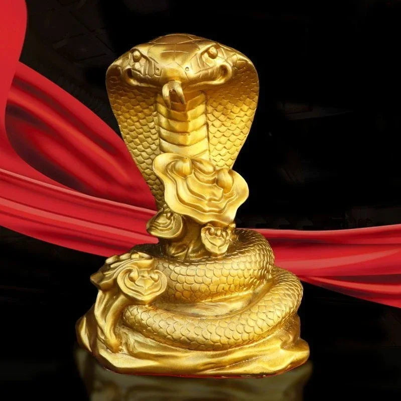 Pure Copper Animal Cobra Ornaments Zodiac Snake Crafts Home Living Room Feng Shui Decoration Crafts