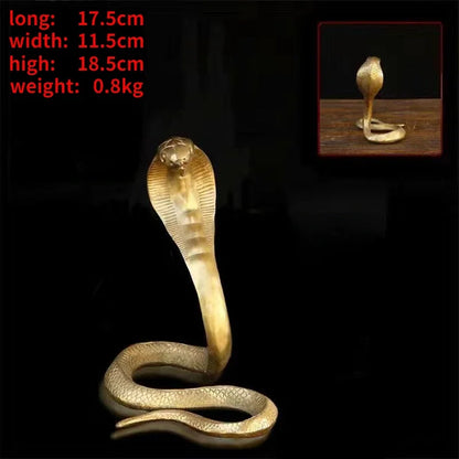 Pure Copper Animal Cobra Ornaments Zodiac Snake Crafts Home Living Room Feng Shui Decoration Crafts