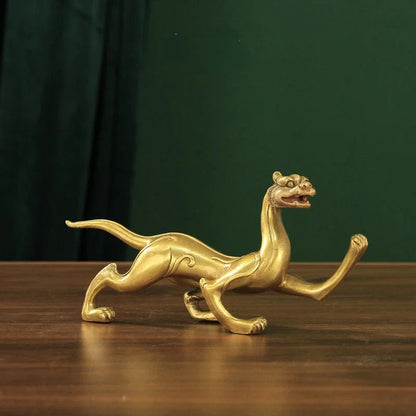 Pure Copper Animal Four Animals Ornament Spirit Beast Decor Green Dragon White Tiger Vermilion Bird Xuanwu Sculptures