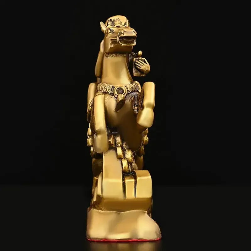 Pure Copper Animal Monkey Immediately Feng Hou Ornaments Home Living Room Office Fengshui Statues