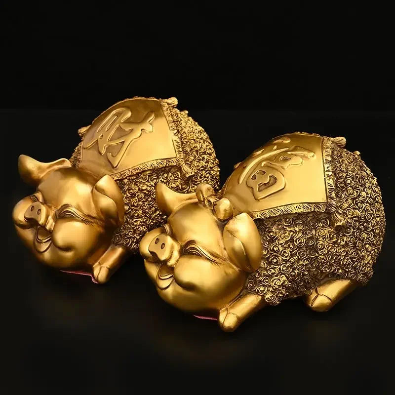 Pure Copper Animal Pig Ornament Golden Wealth Home Office Mascot Store Miniatures Opening Gift