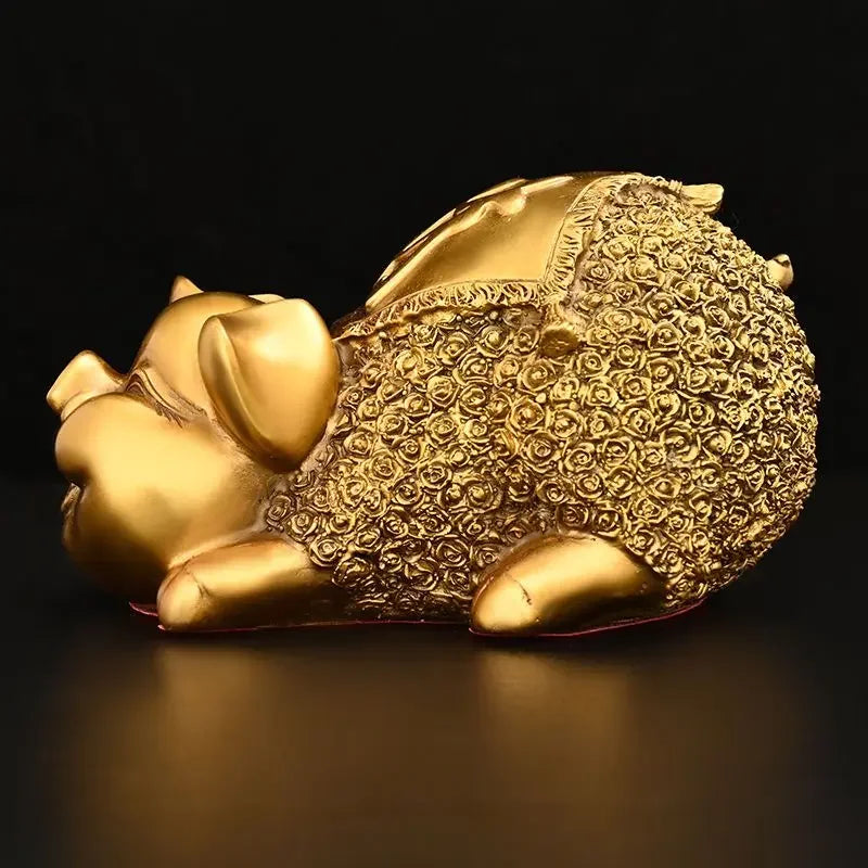 Pure Copper Animal Pig Ornament Golden Wealth Home Office Mascot Store Miniatures Opening Gift