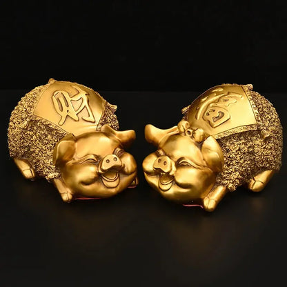 Pure Copper Animal Pig Ornament Golden Wealth Home Office Mascot Store Miniatures Opening Gift