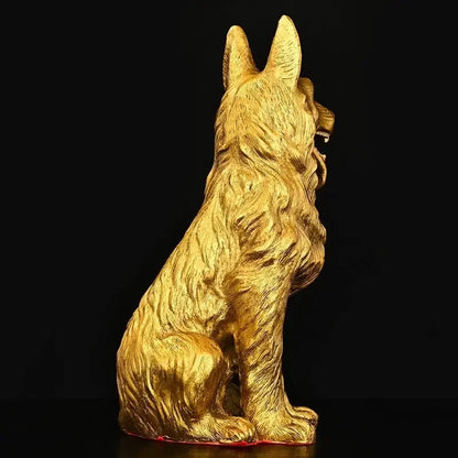 Pure Copper Animal Wolf Dog Home Attracting Ornaments Watchdog Guarding Wealth Dog Crafts
