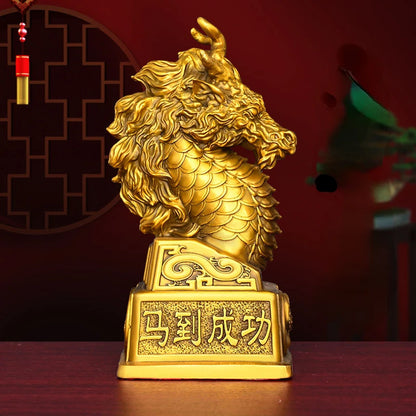 Pure Copper Dragon Horse Spirit Ornaments Achieve Great Success and Soar To The Heights of Chinese Decorative Crafts