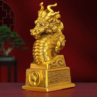 Pure Copper Dragon Horse Spirit Ornaments Achieve Great Success and Soar To The Heights of Chinese Decorative Crafts