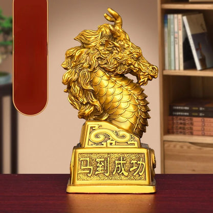 Pure Copper Dragon Horse Spirit Ornaments Achieve Great Success and Soar To The Heights of Chinese Decorative Crafts