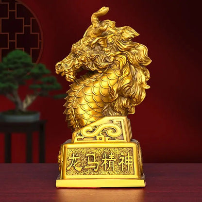 Pure Copper Dragon Horse Spirit Ornaments Achieve Great Success and Soar To The Heights of Chinese Decorative Crafts