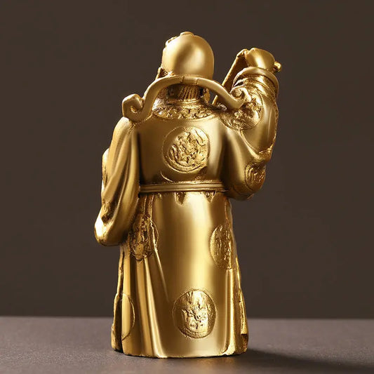 Pure Copper God of Fortune Ornaments Small To The Home Office To Attract Wealth To Pray for Blessings Bronze Statue